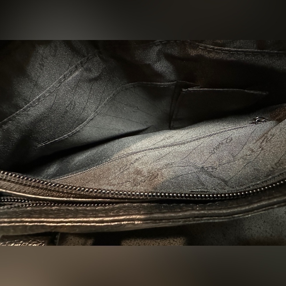 NWT Roma Leather Locking Concealment Purse Black Dual Handle Med Sz Multi Pocket - Picture 12 of 16